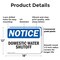Signmission Domestic Water Shutoff, 18 in W x Rectangle, Plastic OS-2PACK-NS-P-1218-L-11452 - alternate 3